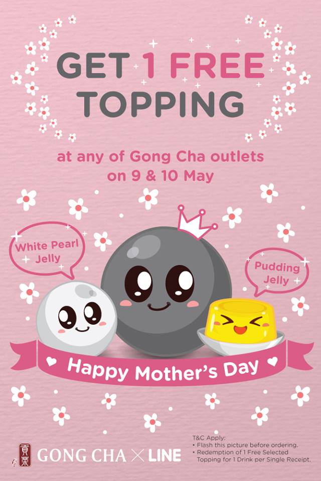 Gong Cha One Free Topping