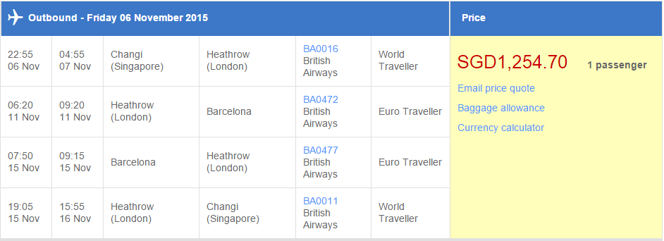 British Airways Flight 1