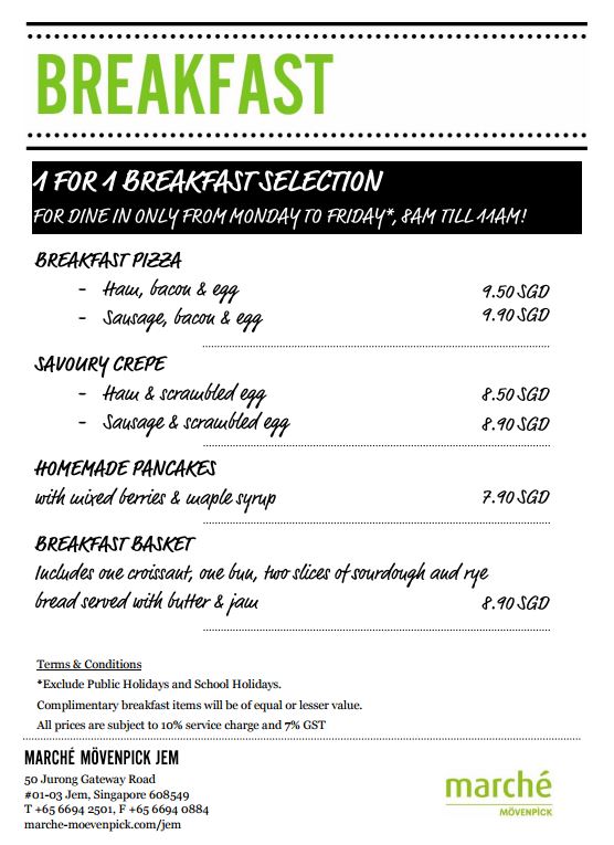 marche breakfast menu