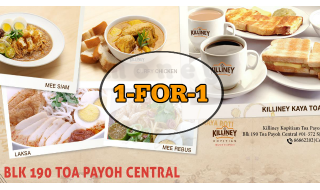 Killiney Toa Payoh 1 for 1 Promo