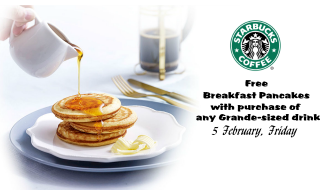 Starbucks Free Breakfast Pancakes