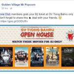 Golden Village: Movie Tickets at $2 each at GV Tiong Bahru (25 May 16 ...