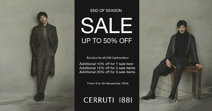 Parisian fashion house Cerruti 1881 s end of season sale lets you