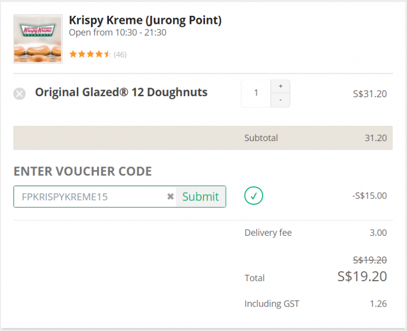 From now till 31 Mar, get Krispy Kreme doughnuts delivered to you for
