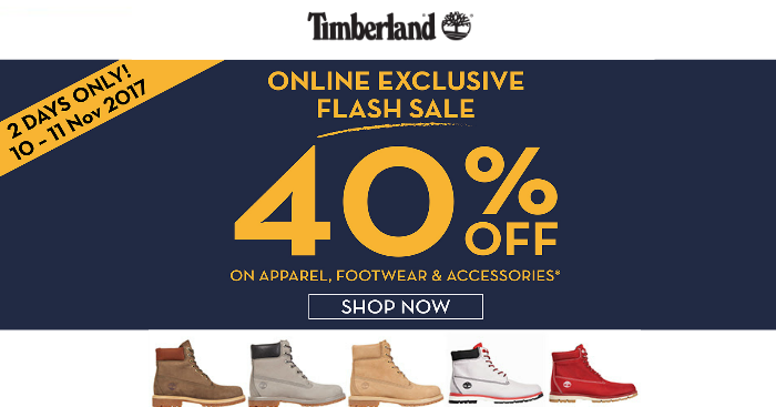 Timberland runs 11.11 Flash Sale 