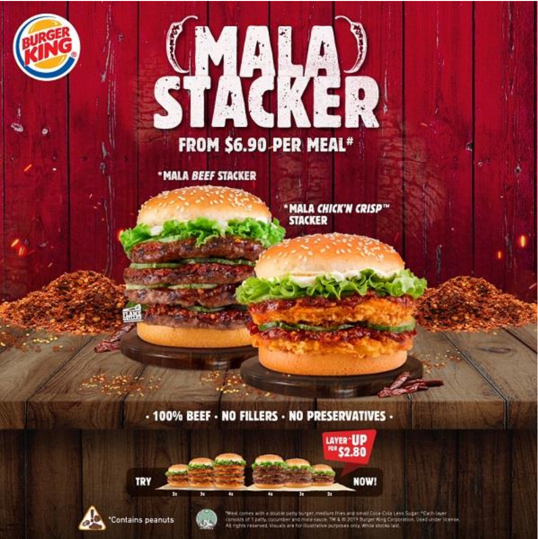 Hot and high stakes with the Mala Stacker Burgers at BURGER KING®