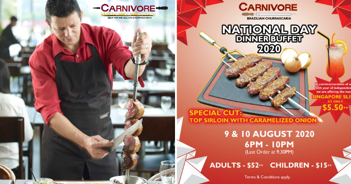 52 all you can eat dinner buffet at Carnivore lets you indulge