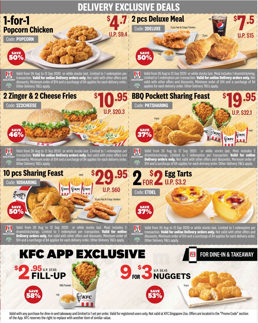 18 KFC Coupons for dine-in, takeaway and delivery from 26 Aug - 12 Sep ...