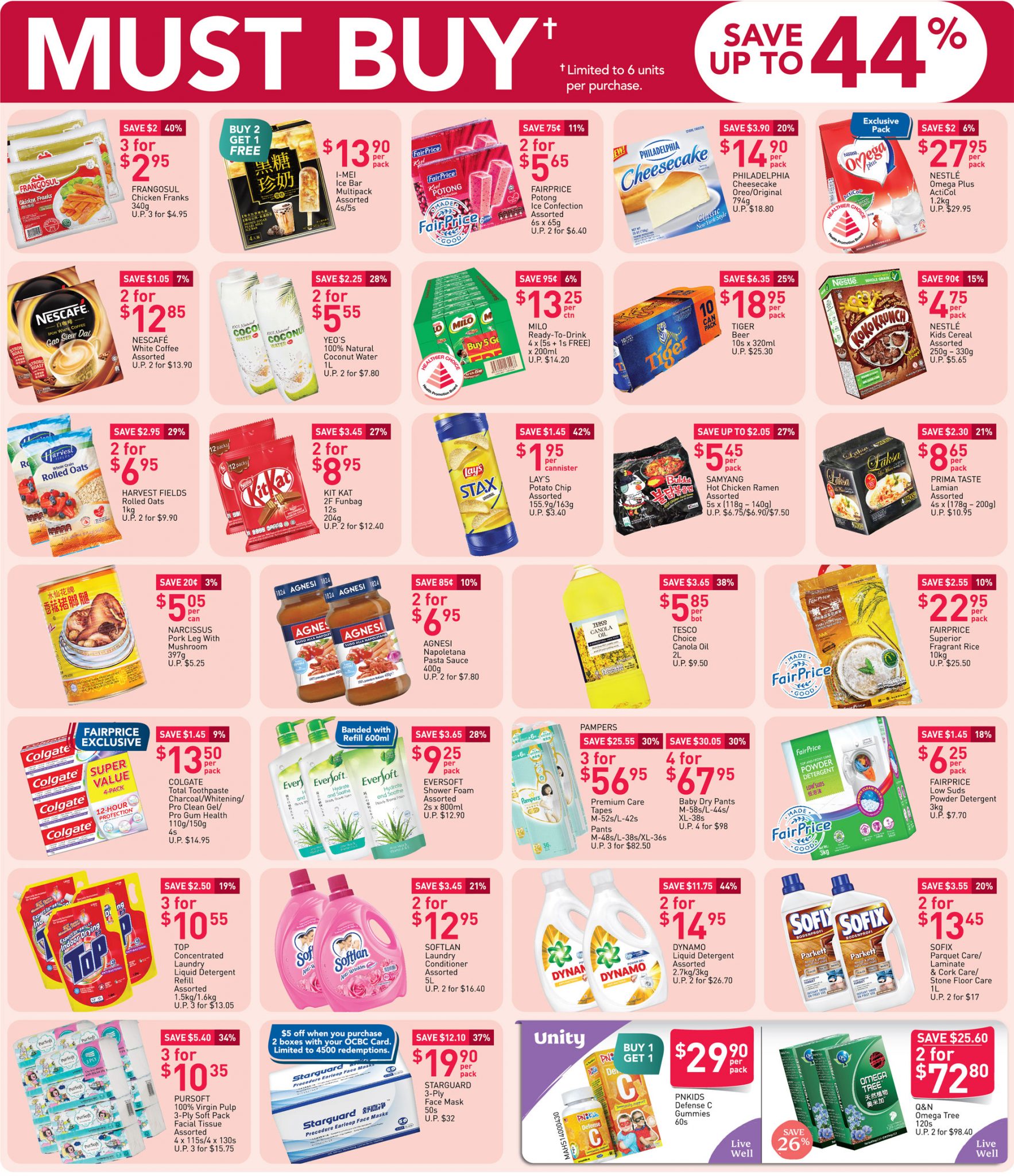 FairPrice must-buy items from now till 30 September 2020