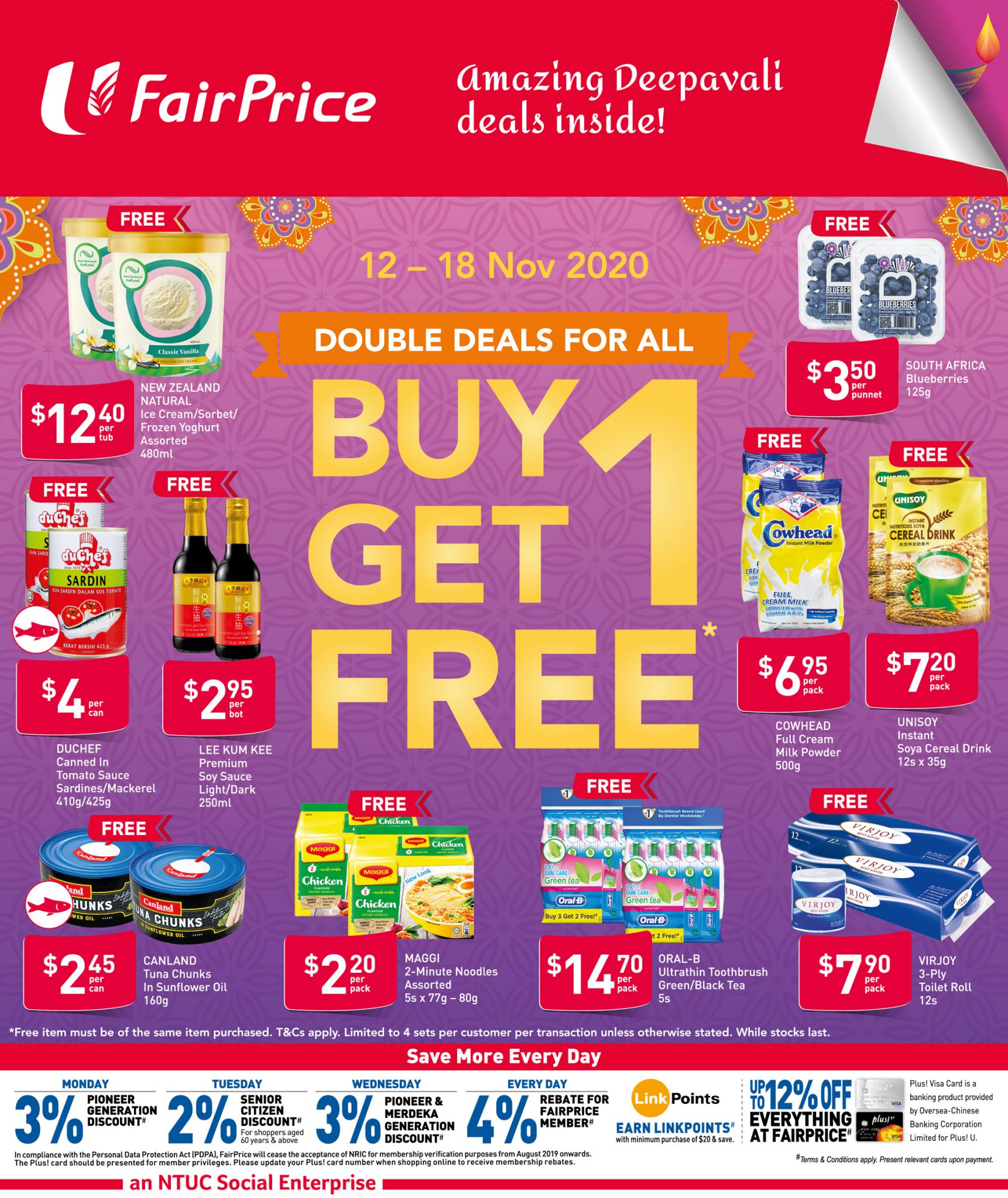 FairPrice buy-1-get-1-free deals from now till 18 November 2020