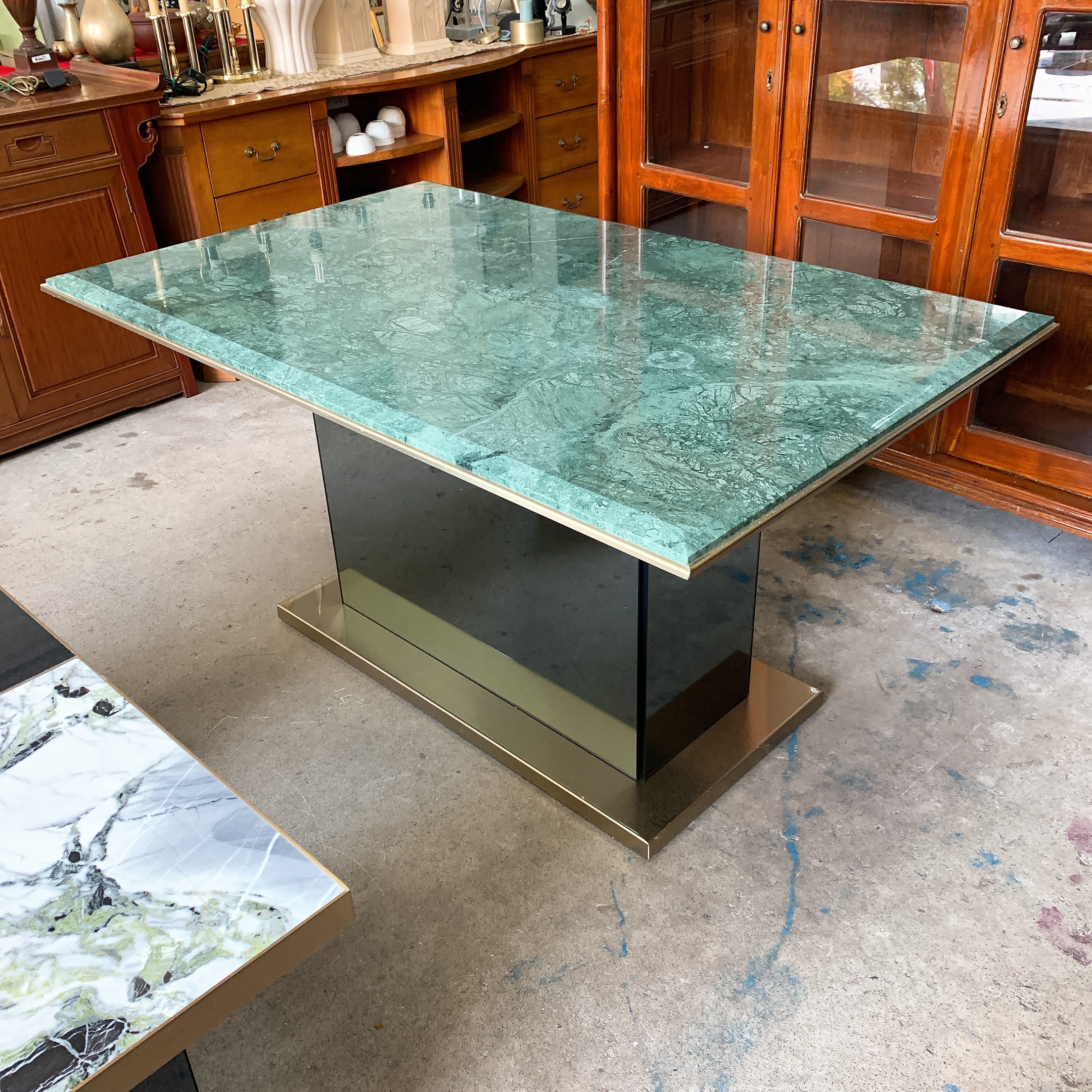 SF Green Marble Dining Table