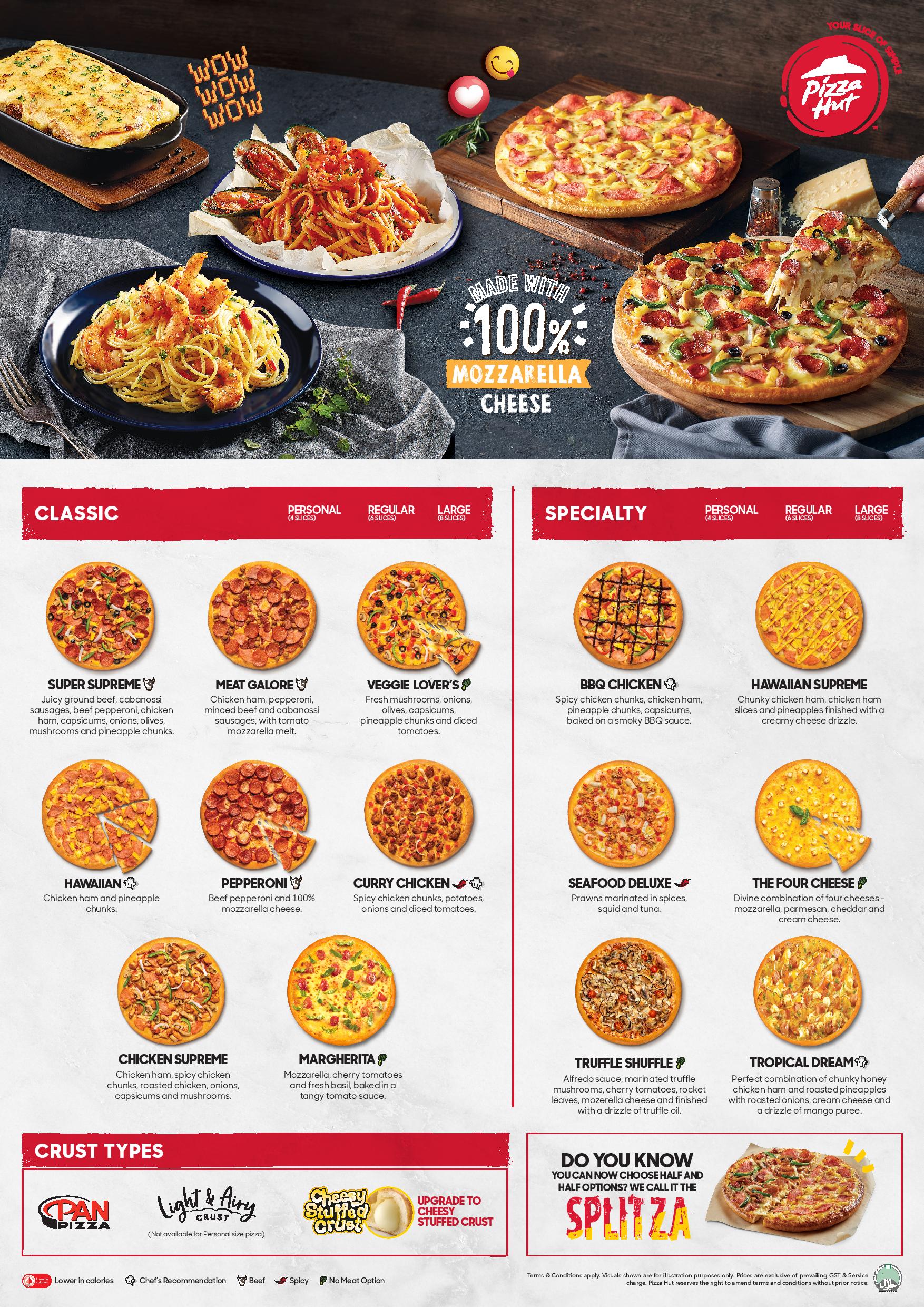 Pizza Hut Printable Menu Customize and Print