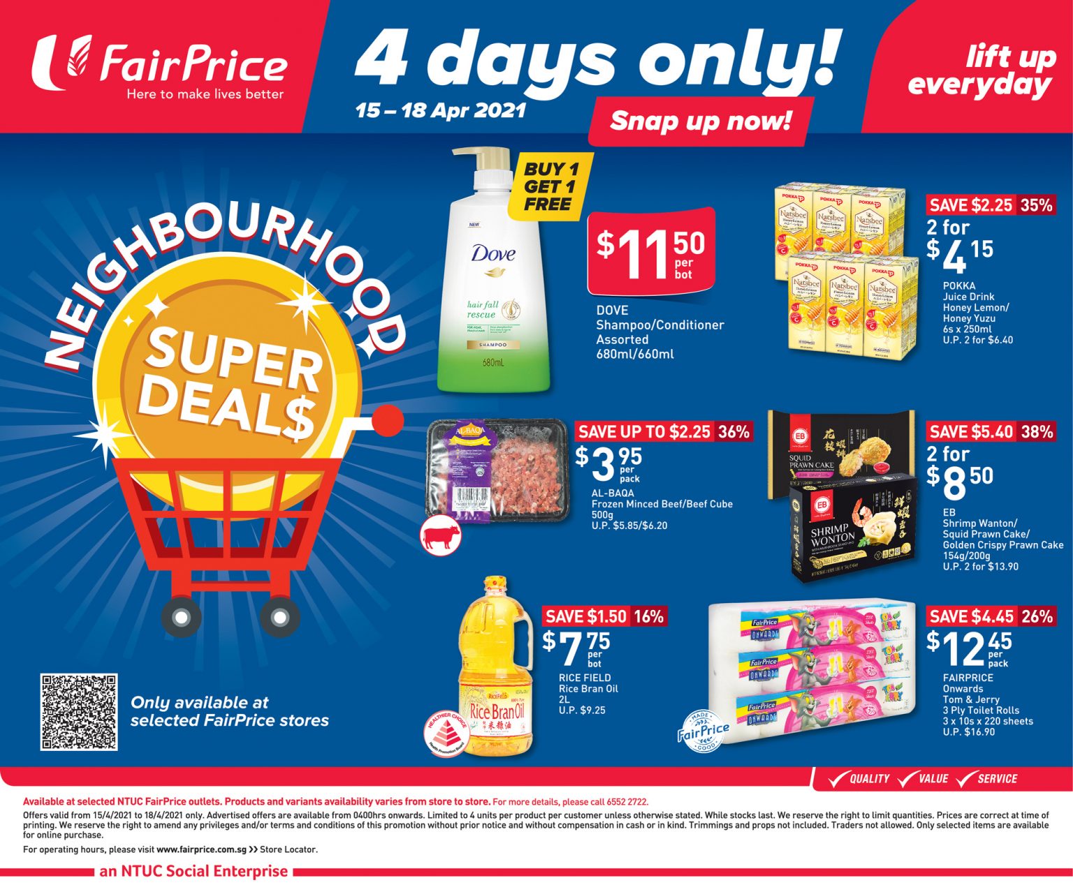 4 days only FairPrice neighbourhood super deals 15 April 2021