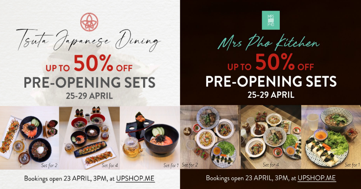 Up to 50% off deals at Tsuta Japanese Dining and Mrs Pho Kitchen when you dine from 25 to 29 April 2021