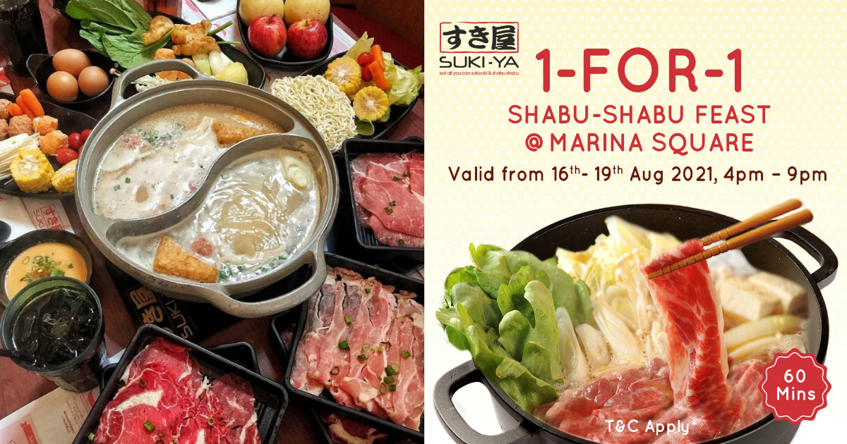 Suki Ya Has 1 For 1 Shabu Shabu Buffet At Marina Square From 12 45 Per Person Moneydigest Sg