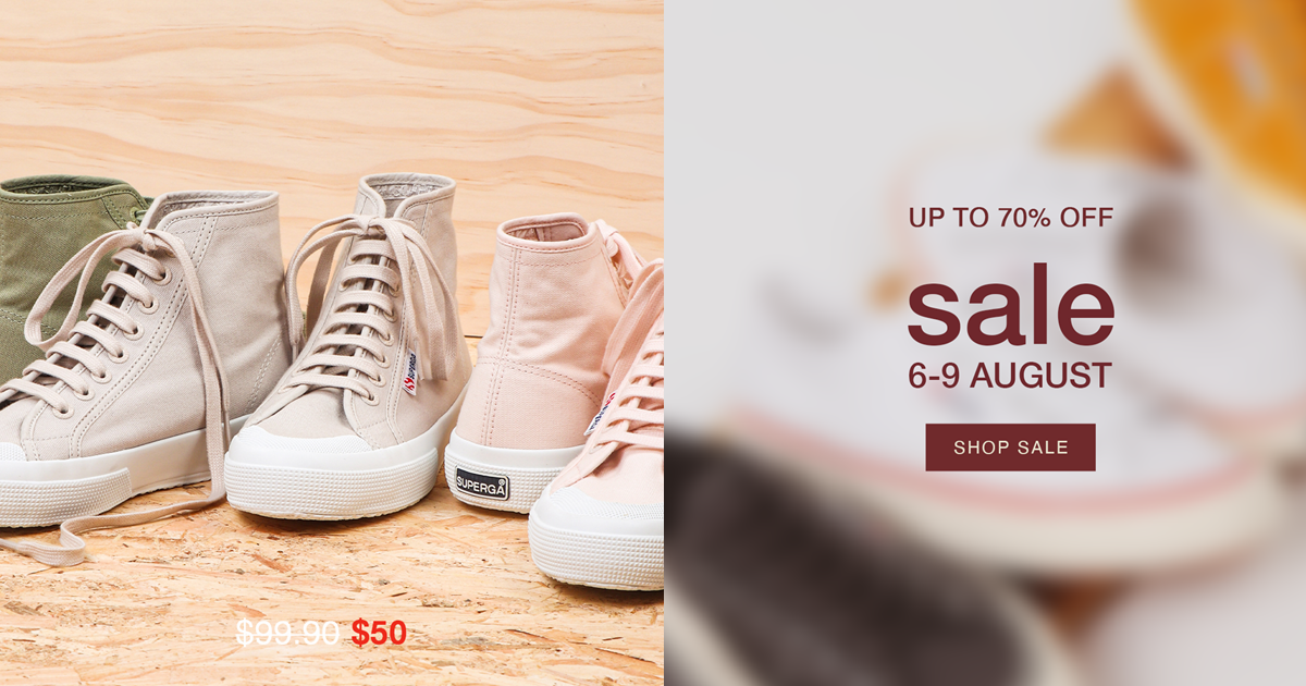 Superga's National Day Sale Is Now On. Enjoy Up To 70% Off With Price Starting From $10!