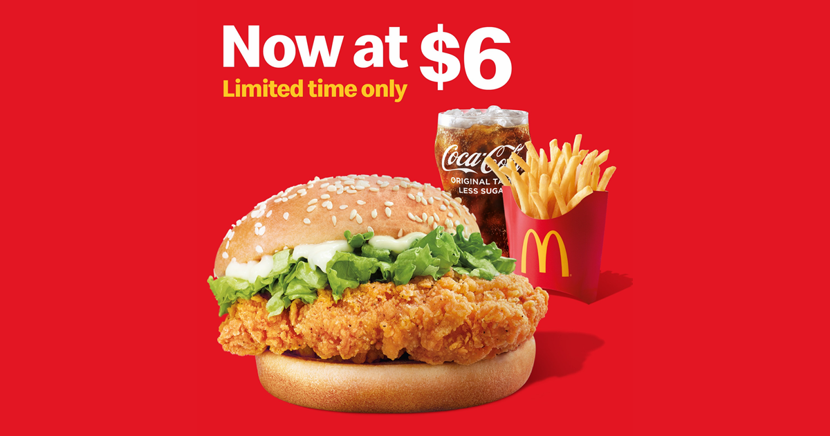 McDonald's S'pore offering $6 McSpicy Extra Value Meal (U.P. $7.30) for ...