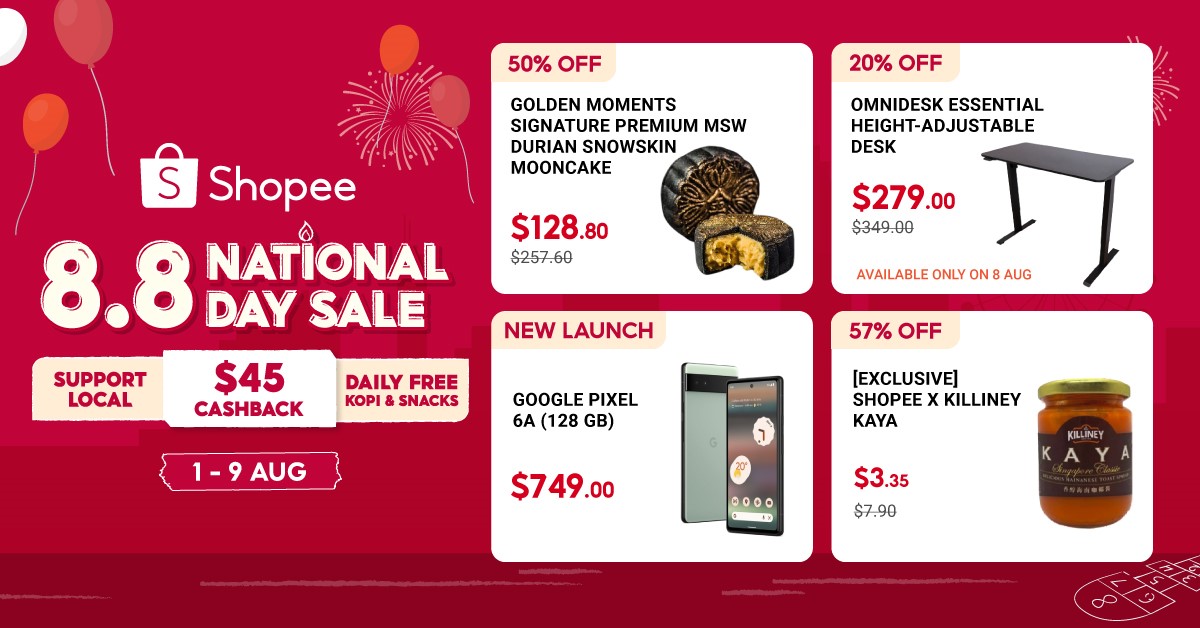 Shopee's 8.8 National Day Sale: Support Local with Daily FREE Kopi