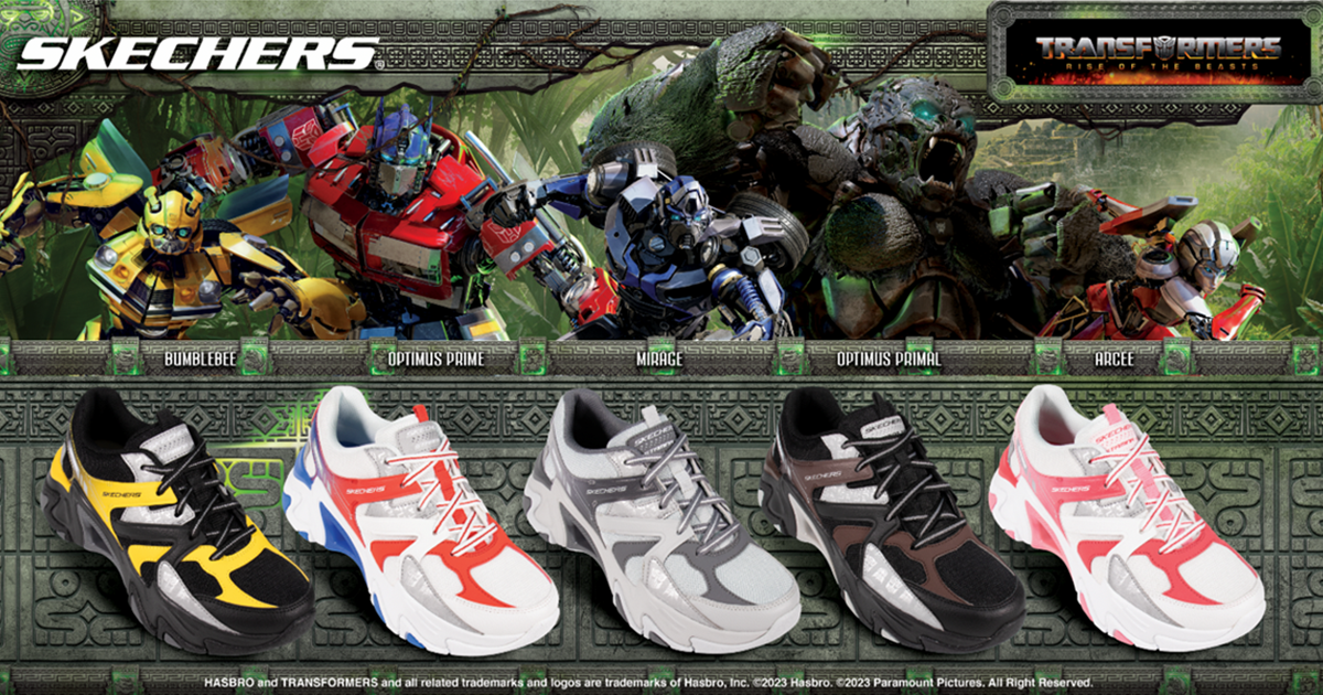 Skechers X Transformers: Rise of the Beasts collection now available for  purchase