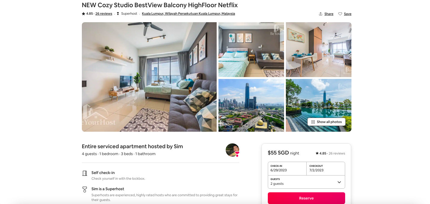 NEW Cozy Studio BestView Balcony HighFloor Netflix