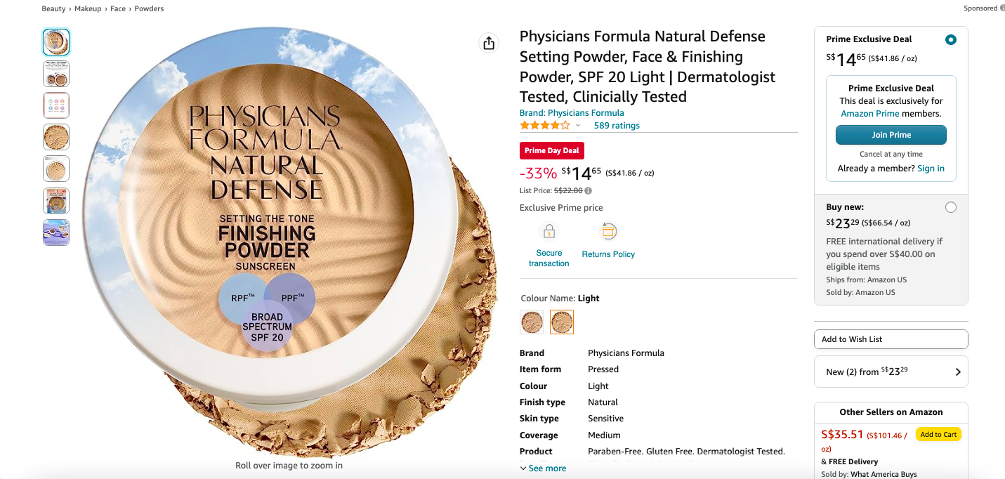 PHYSICIANS FORMULA Finishing Powder Sunscreen