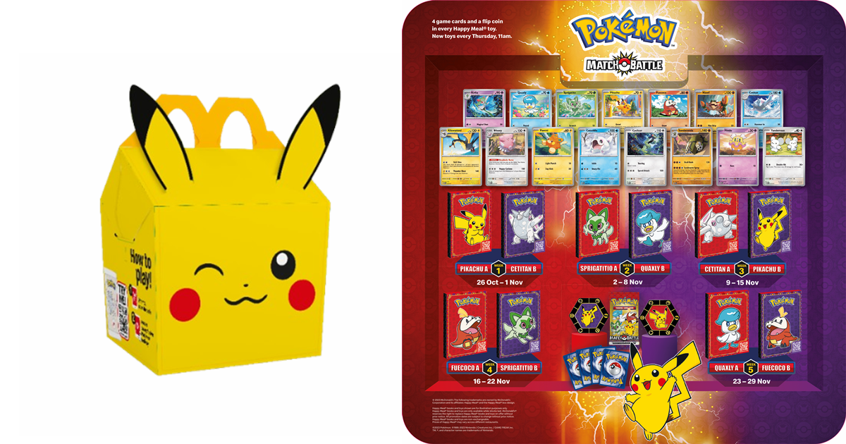 2022 McDonalds -Full Set of 15 Pokemon Cards Happy Meal Match