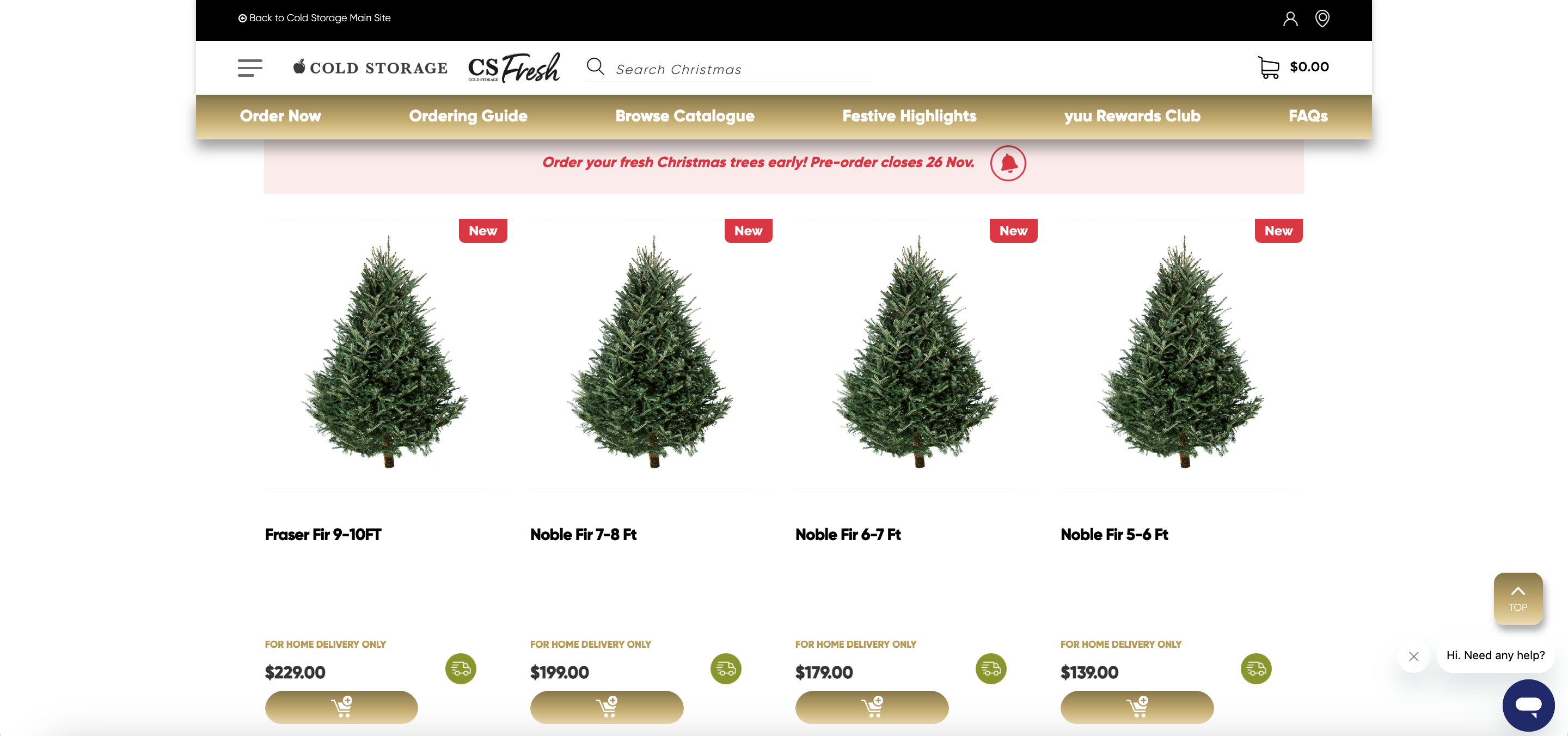 Cold Storage's Christmas Trees