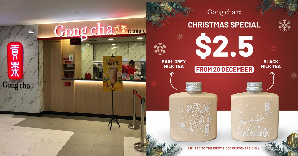 Gong Cha is offering 2.50 Earl Grey and Black Milk Tea in