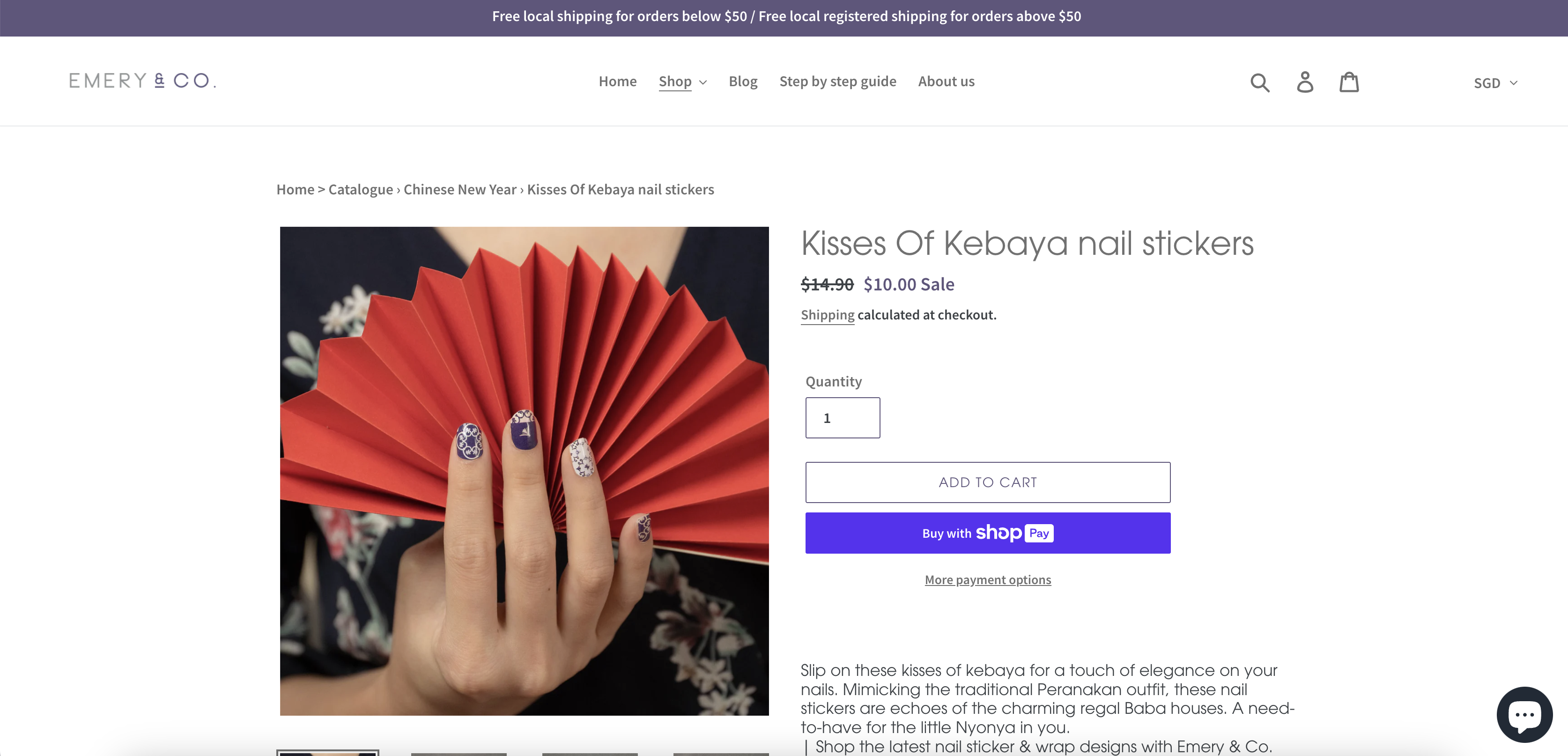 Kisses Of Kebaya nail stickers