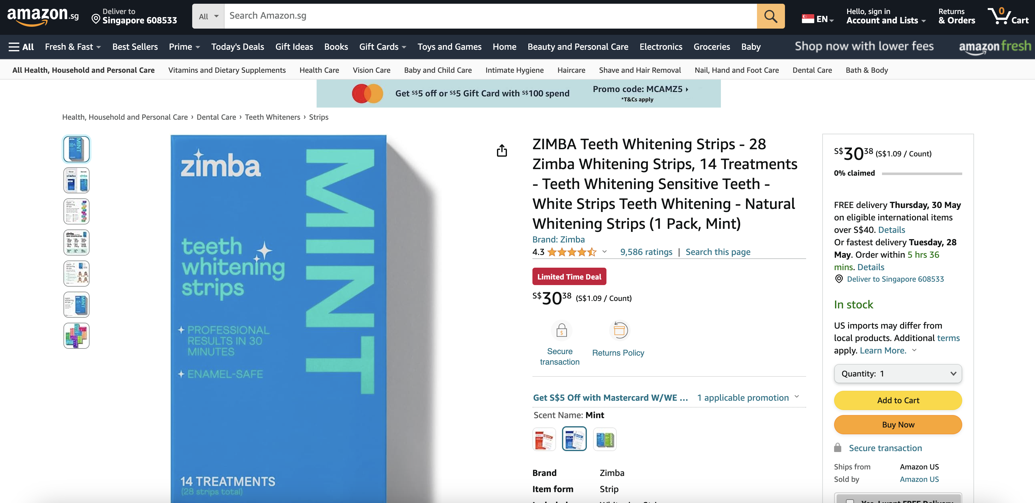 ZIMBA Teeth Whitening Strips