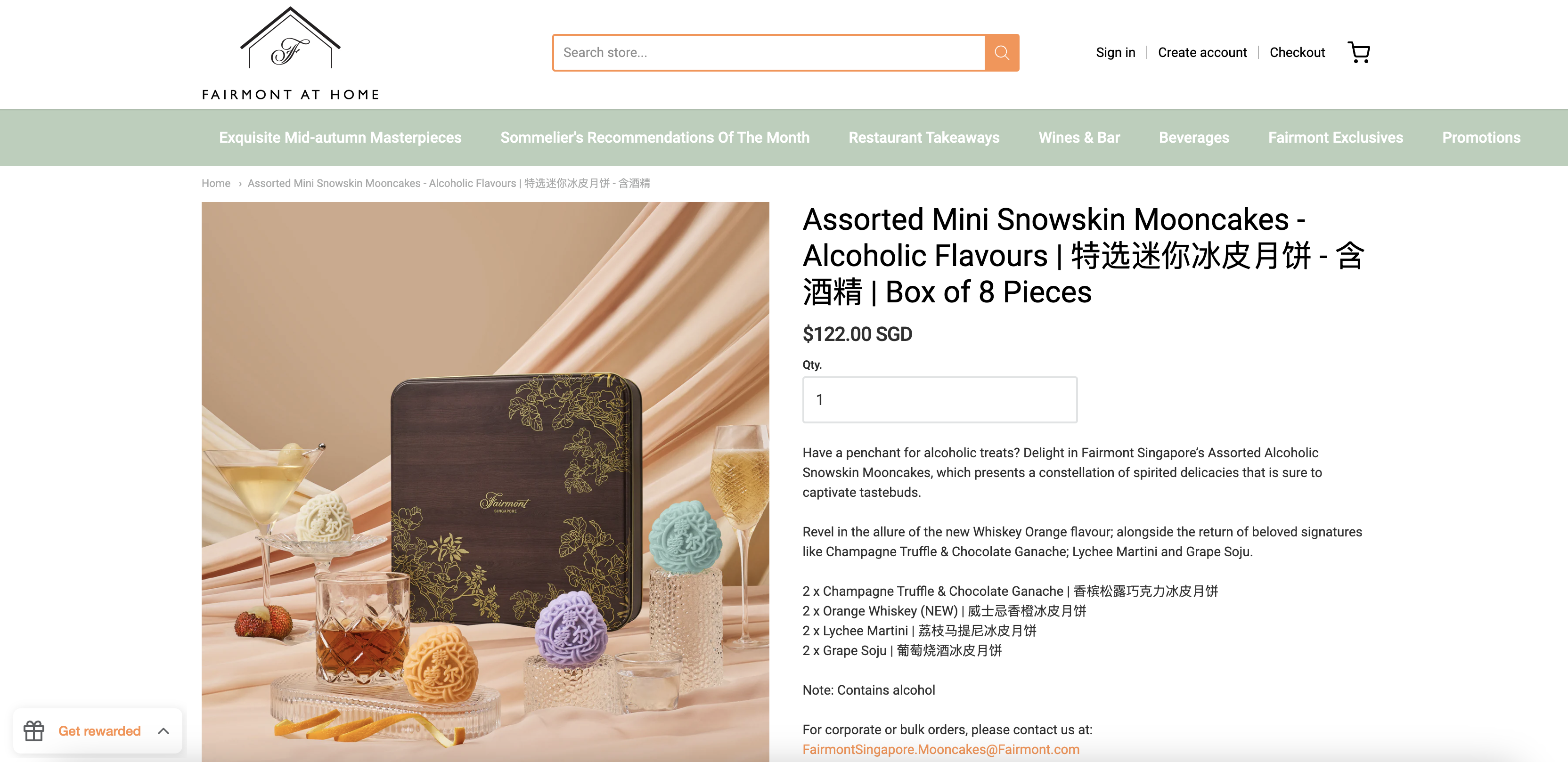 Assorted Mini Snowskin Mooncakes - Alcoholic Flavours