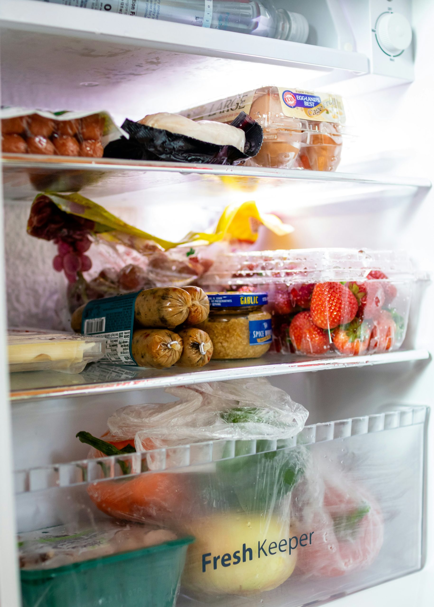 fridge filled with food