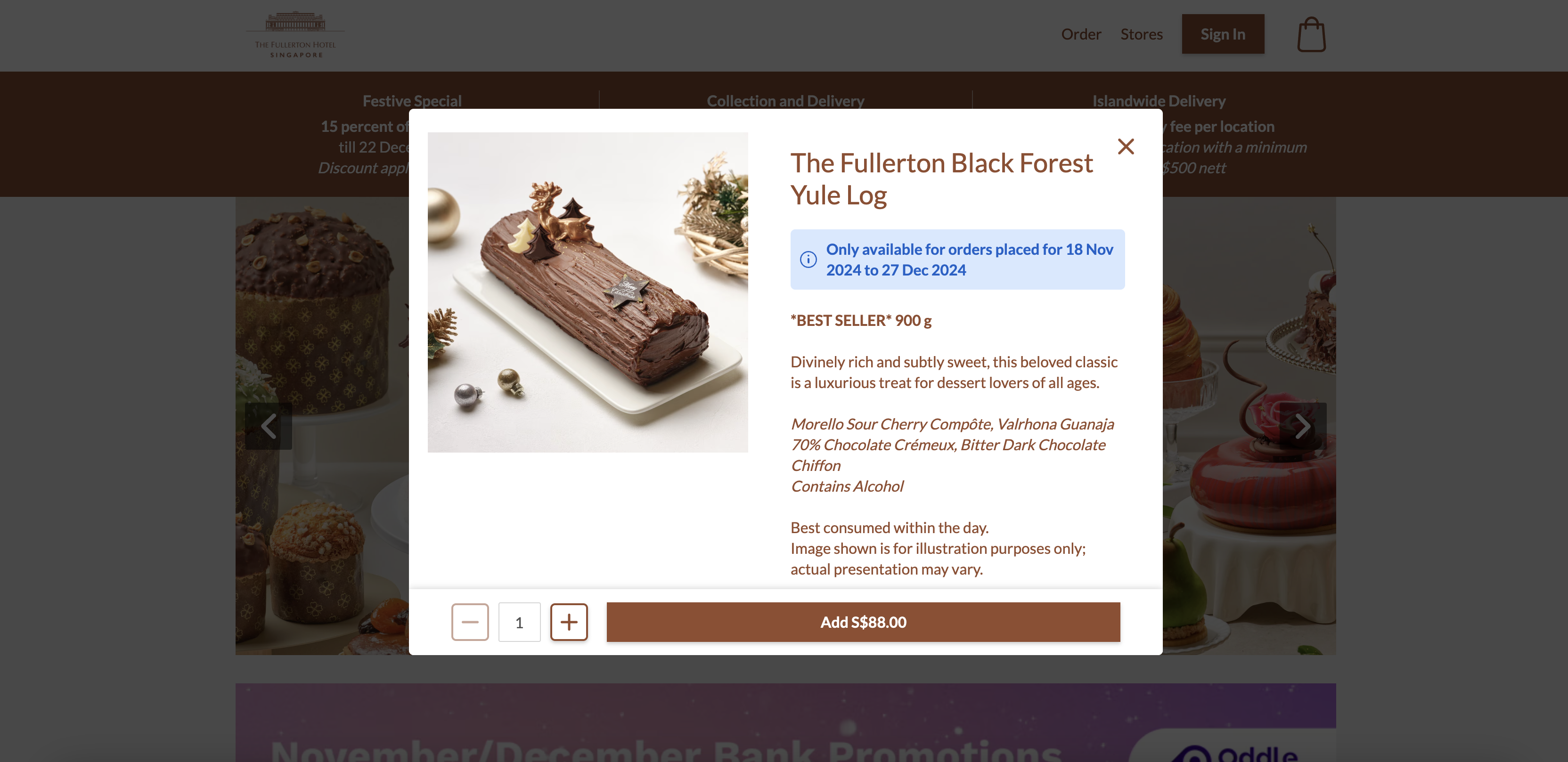 Black Forest Yule Log