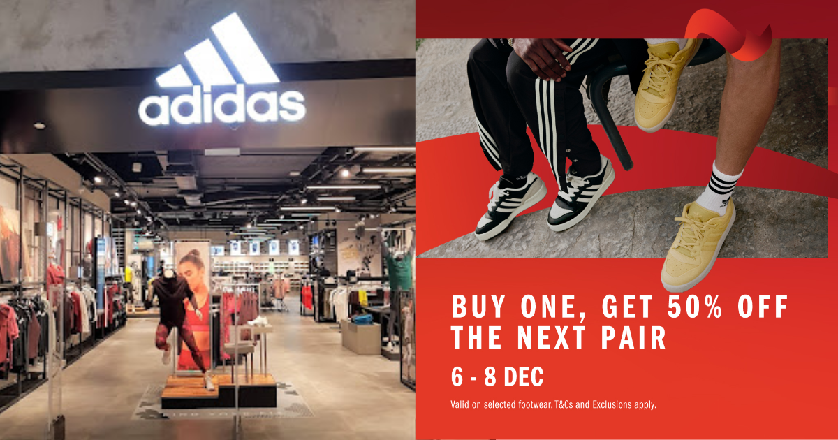 Adidas buy one get one 50 off online