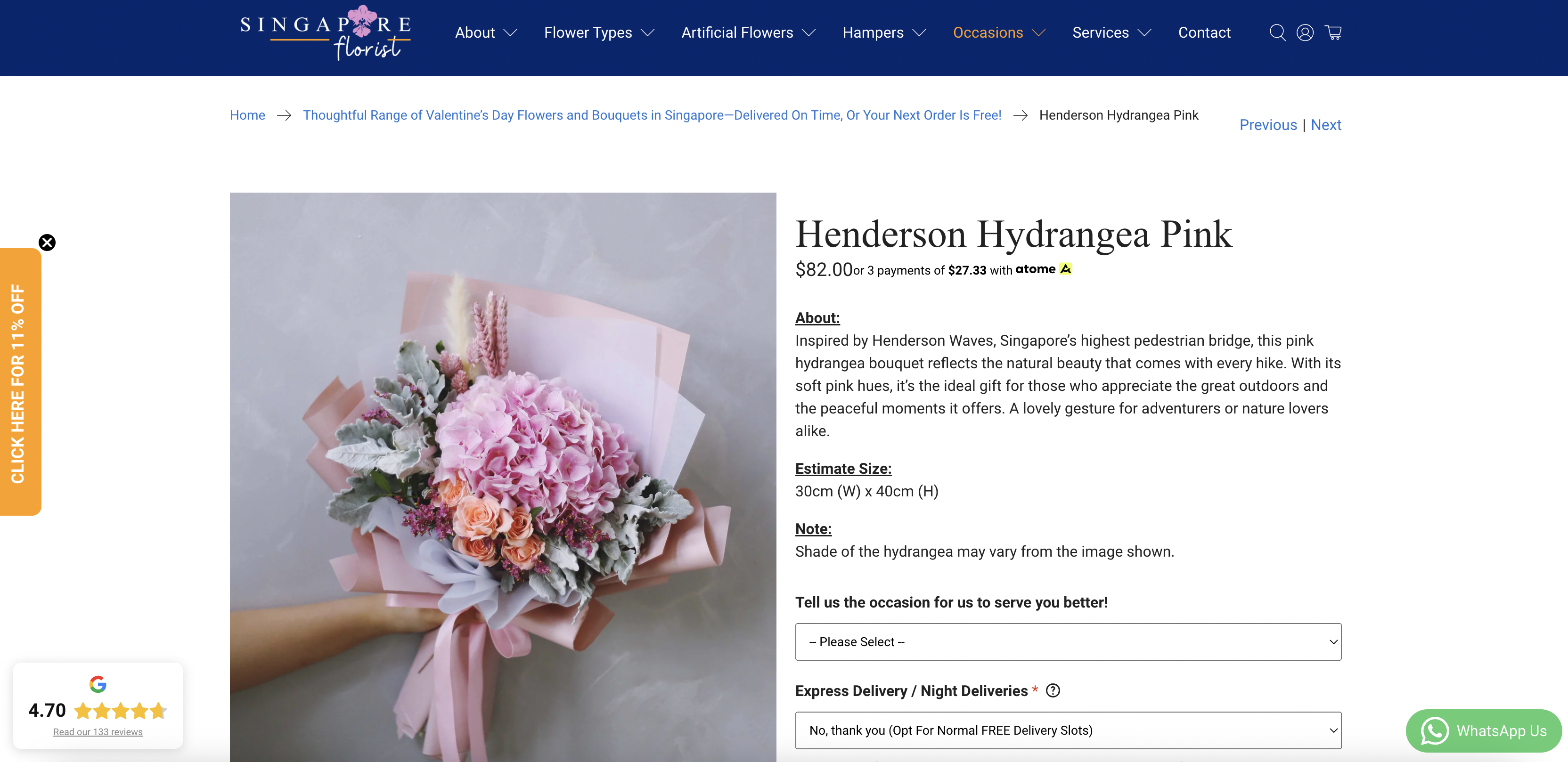 Henderson Hydrangea Pink