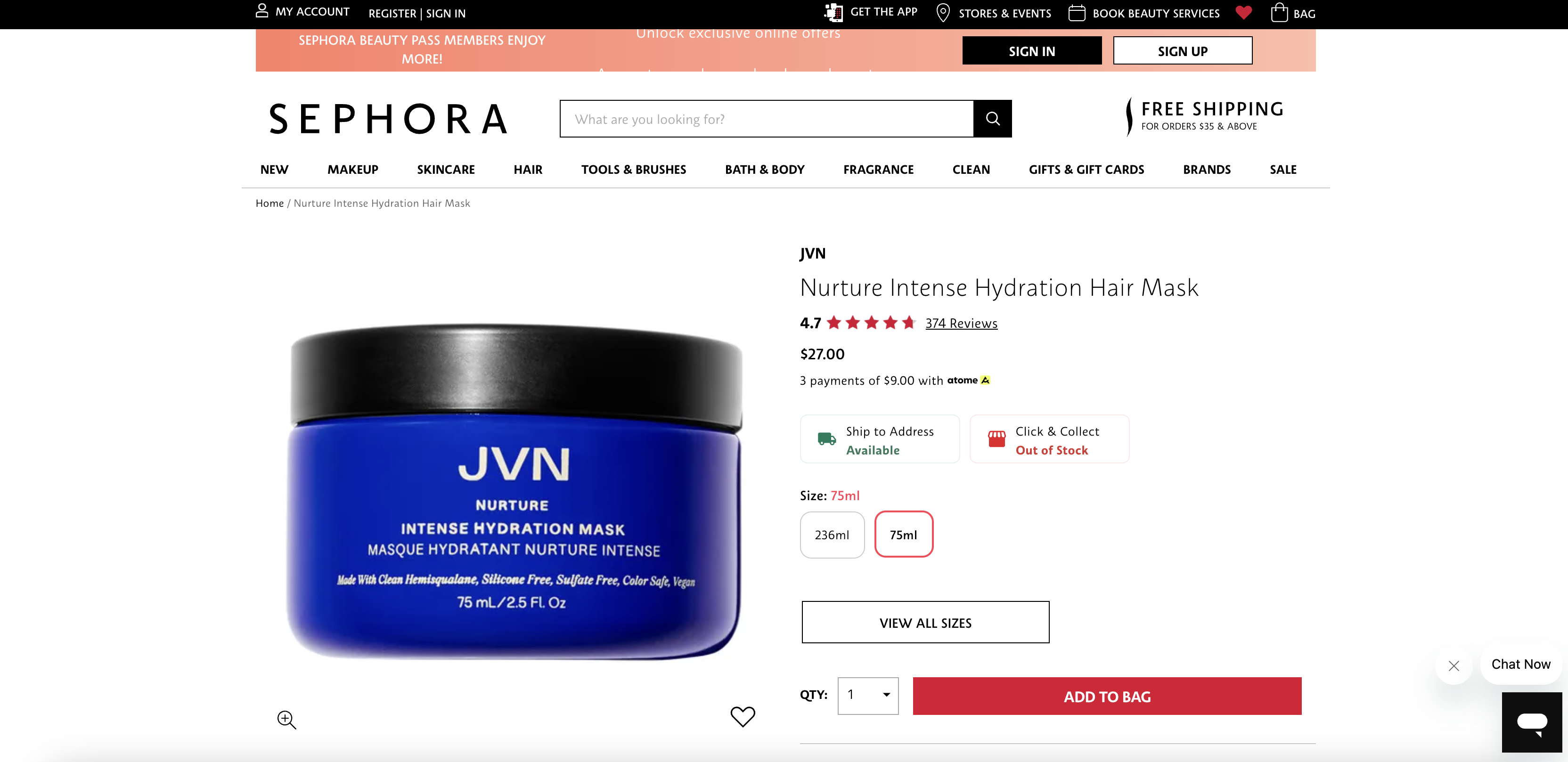 Nurture Intense Hydration Hair Mask