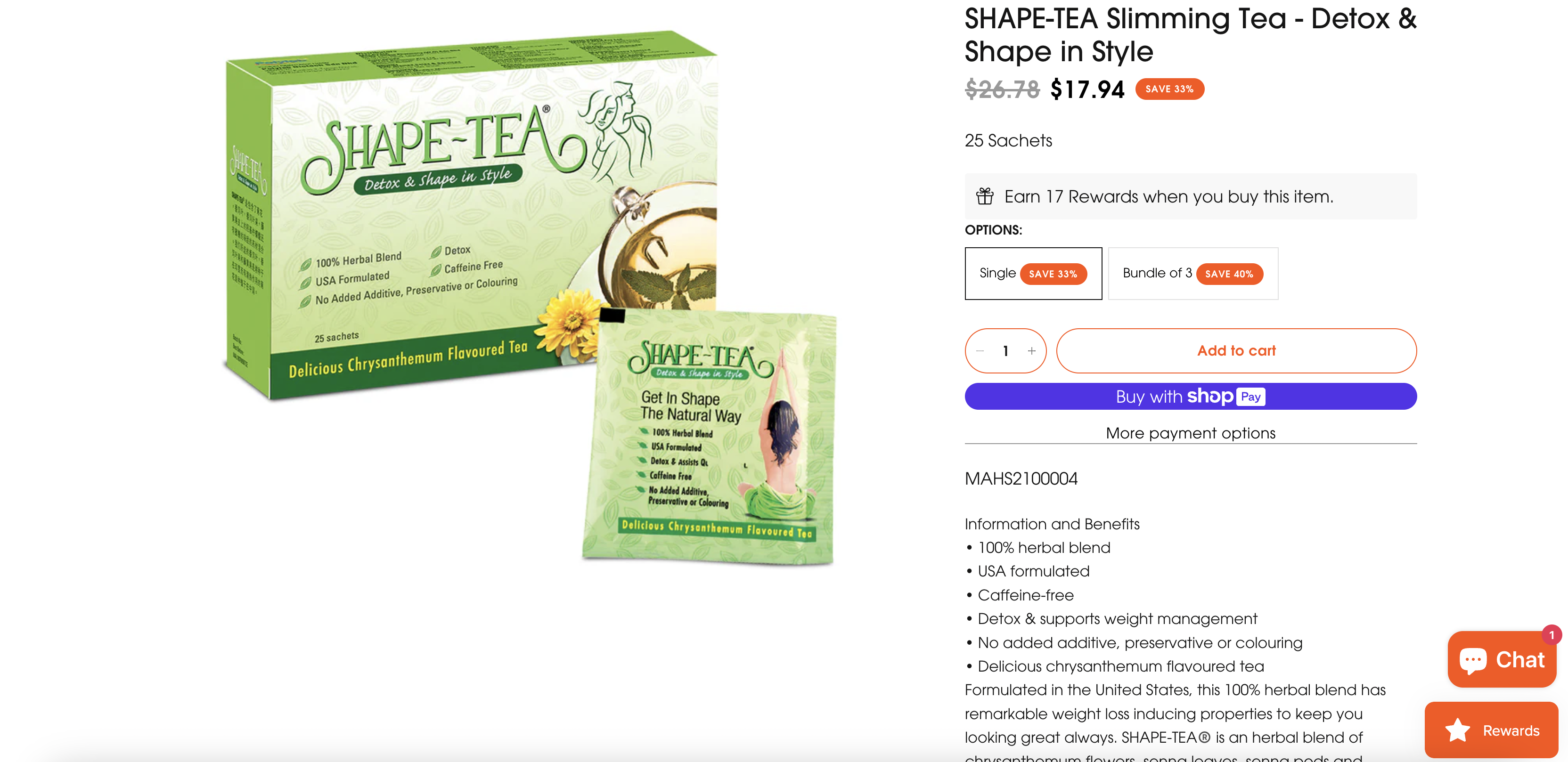 SHAPE-TEA Slimming Tea