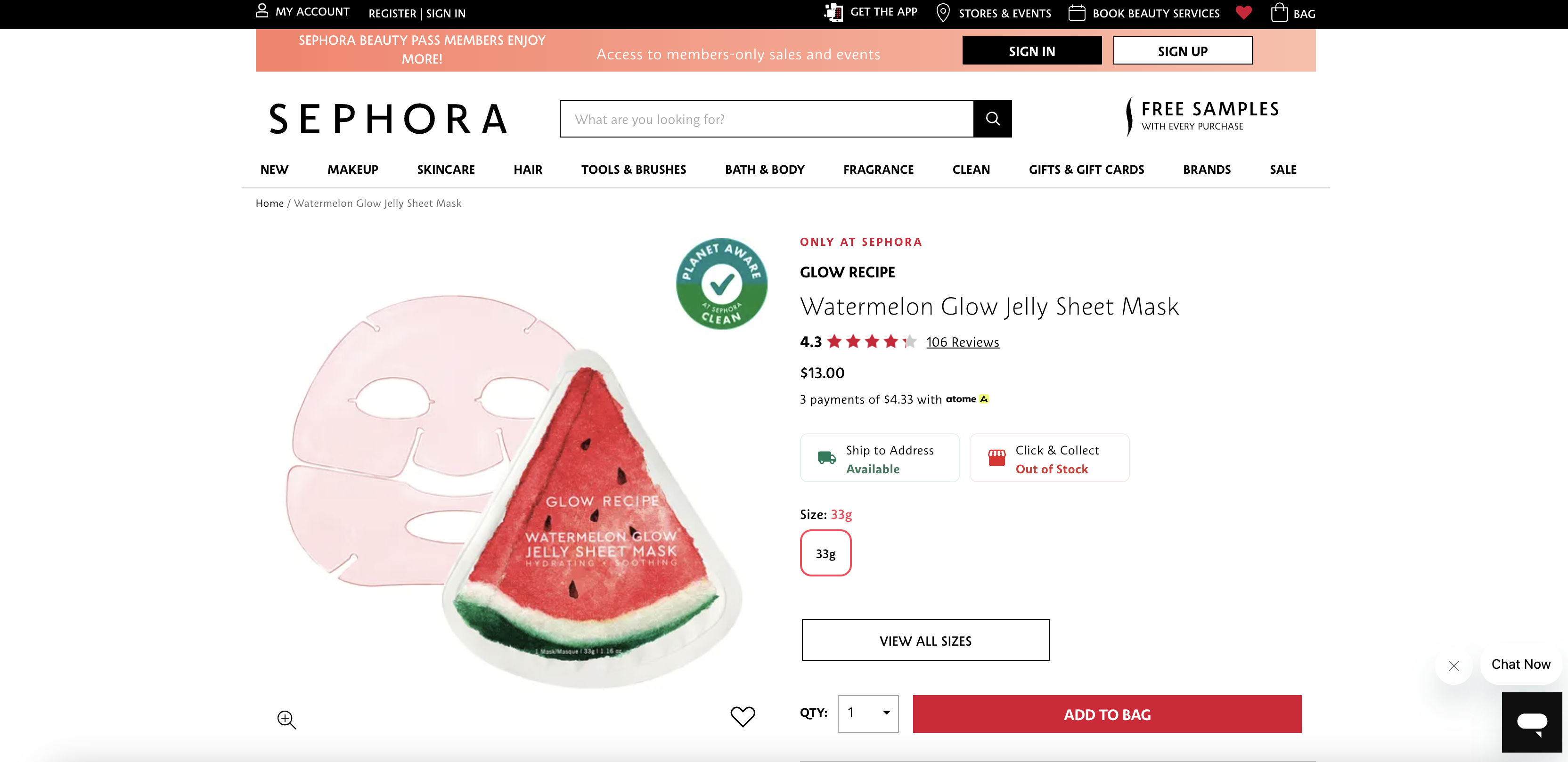 Watermelon Glow Jelly Sheet Mask