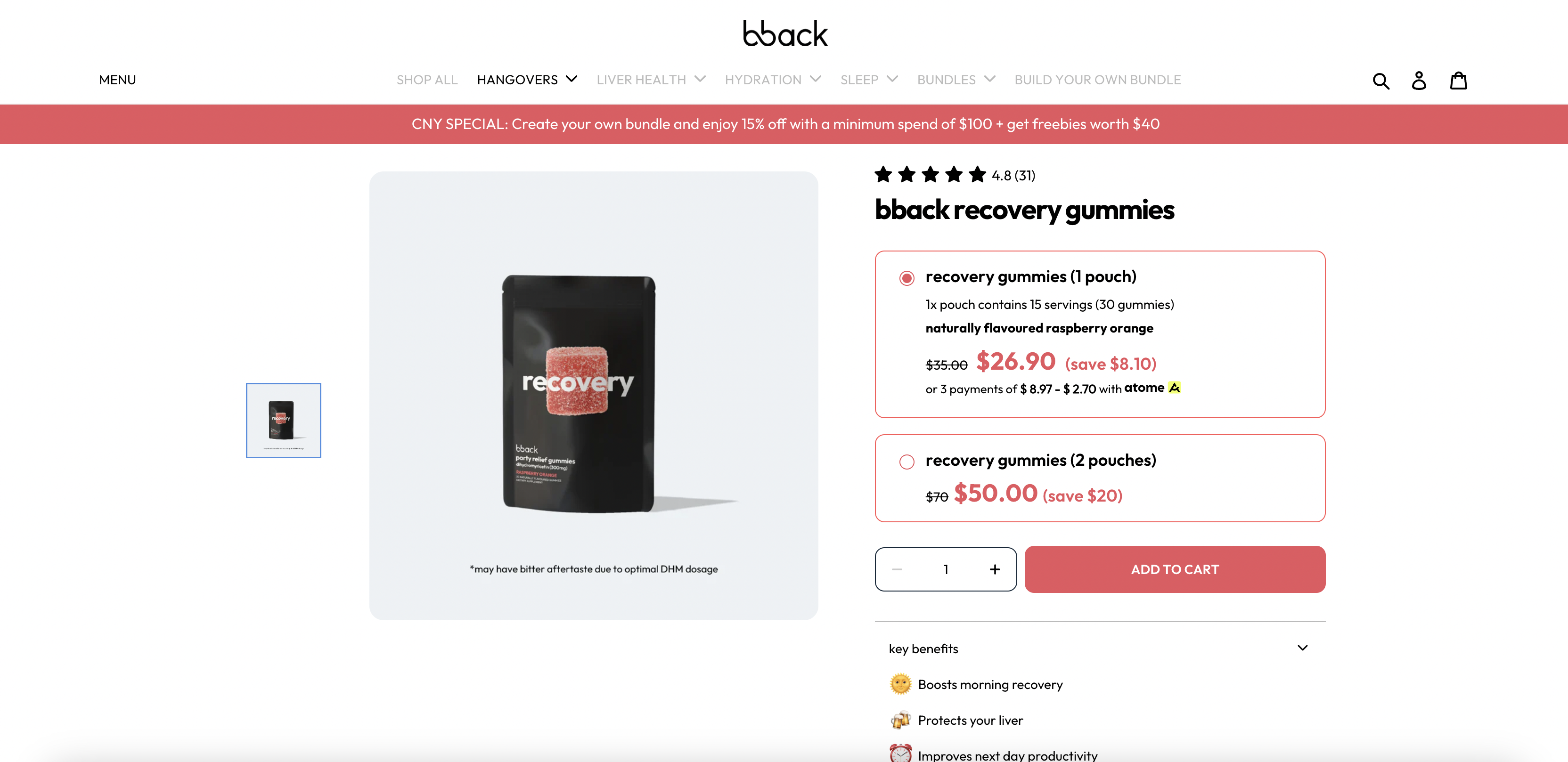 bback recovery gummies