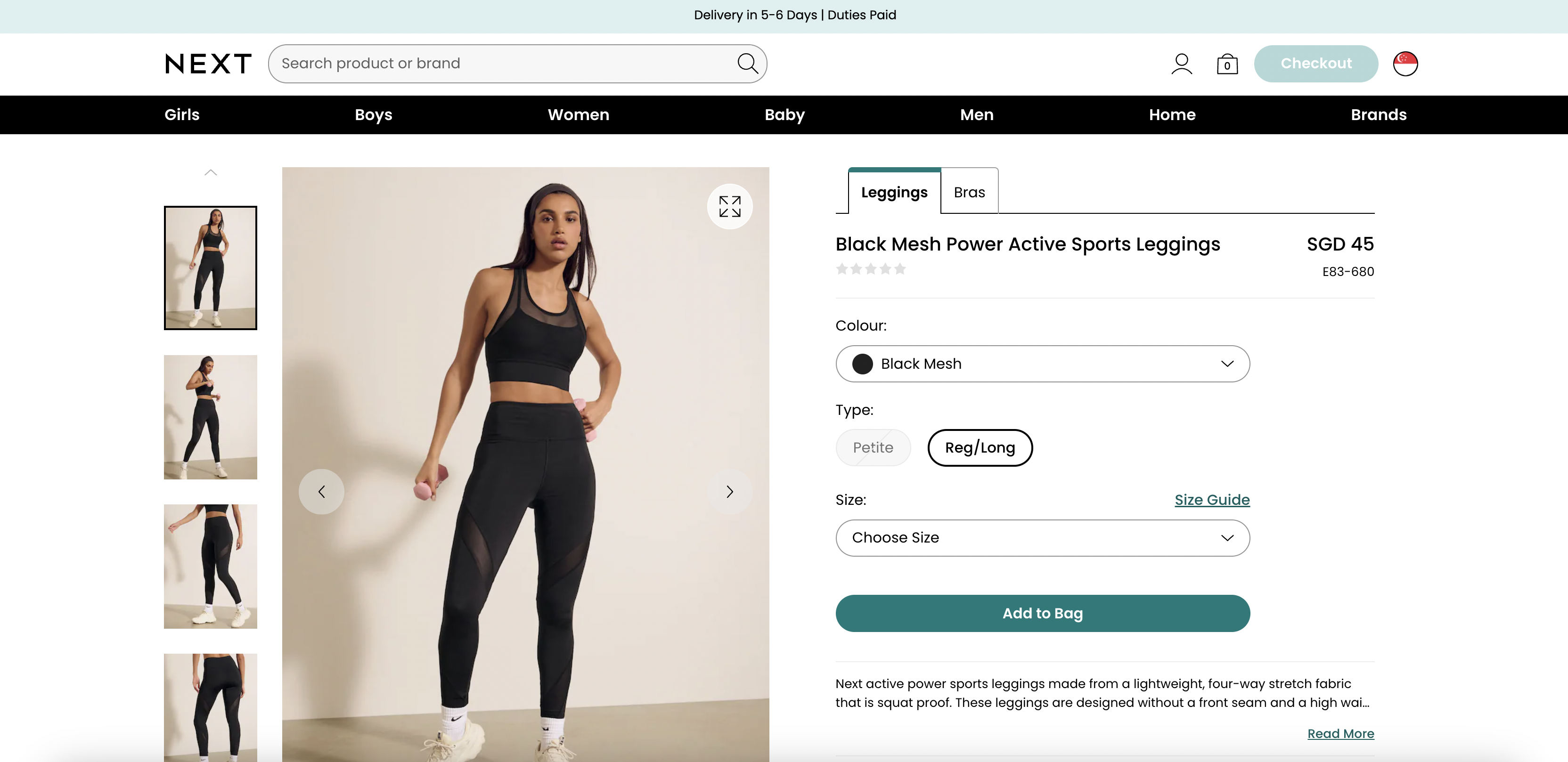 Black Mesh Power Active Sports Leggings