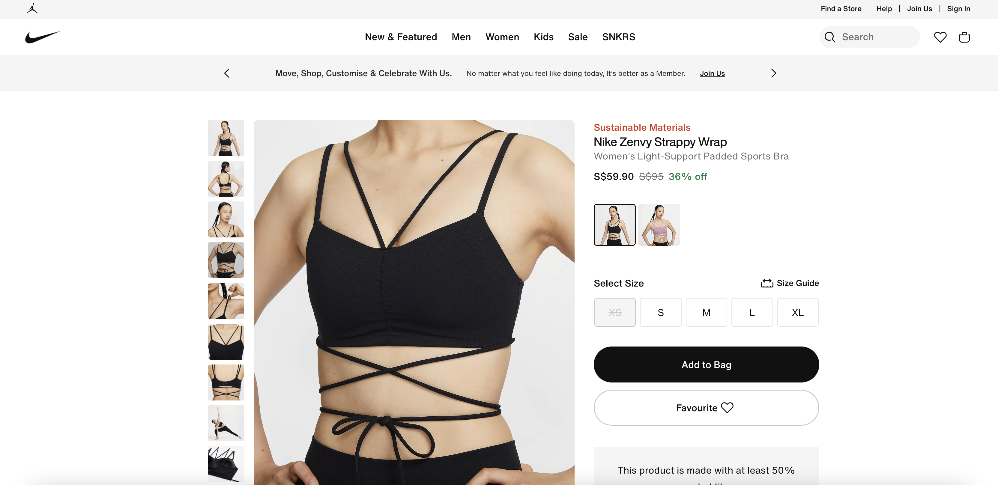 Nike Zenvy Strappy Wrap