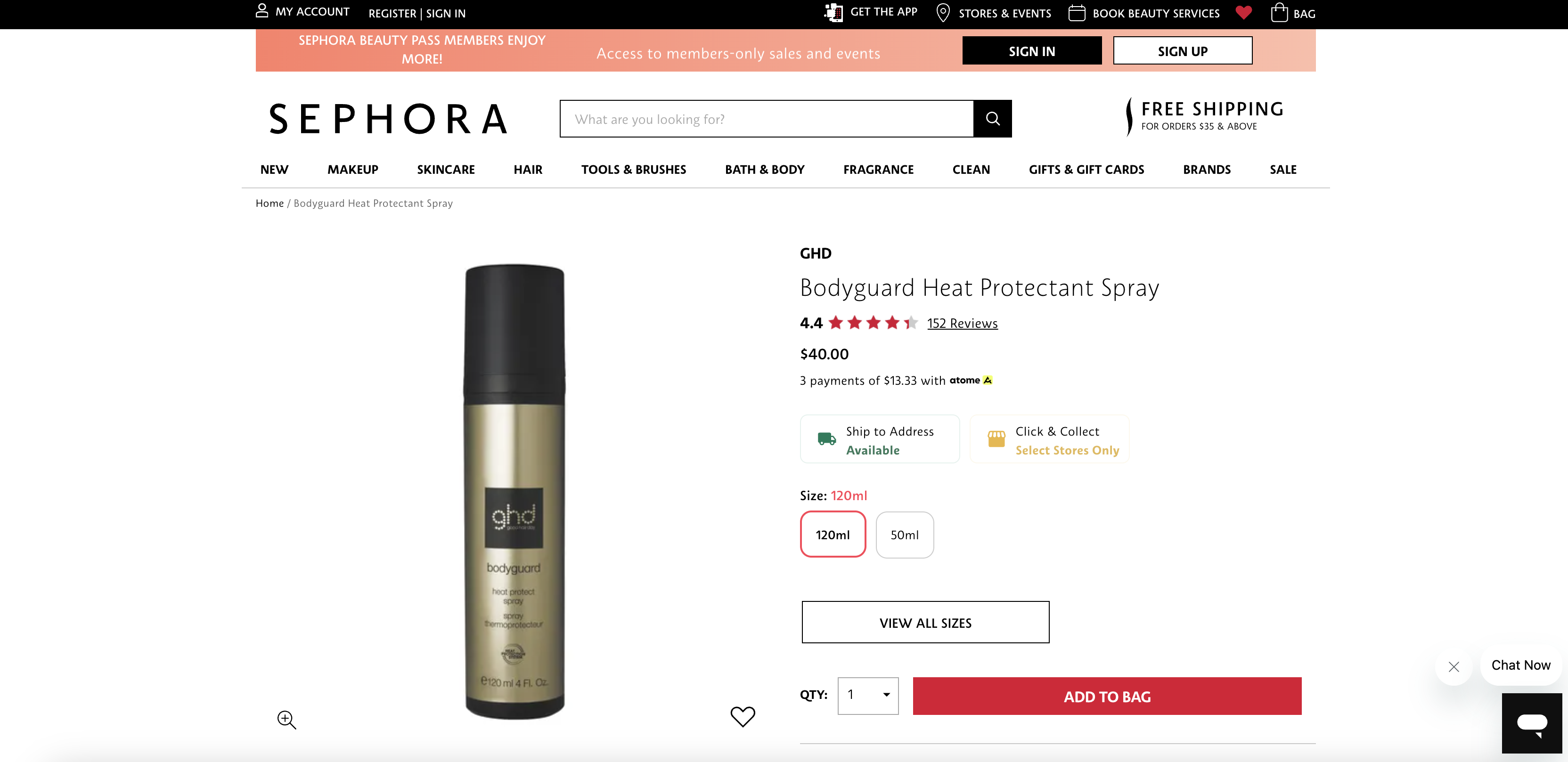 Bodyguard Heat Protectant Spray