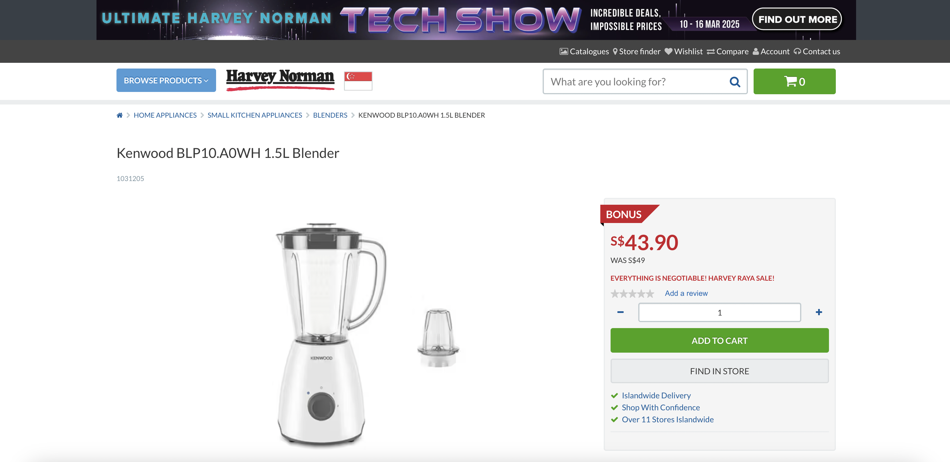 Kenwood 1.5L Blender