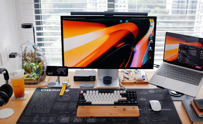 modern desk setup